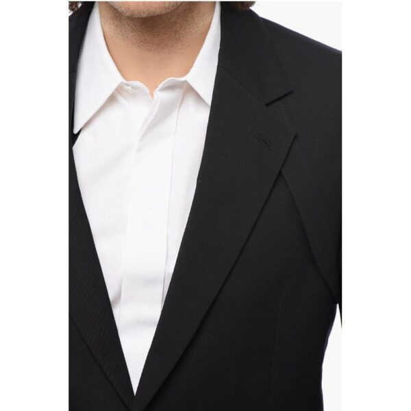 Alexander McQueen Wool BRACES Blazer with Flap Pockets - Image 3