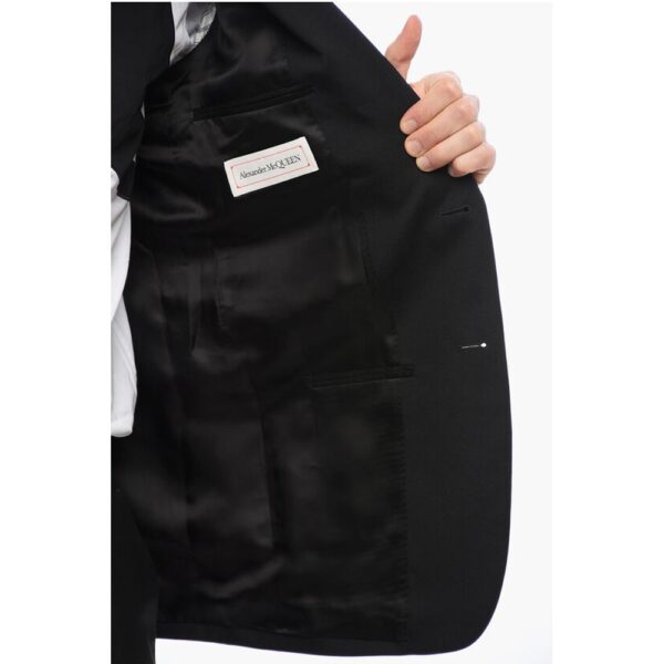 Alexander McQueen Wool BRACES Blazer with Flap Pockets - Image 5