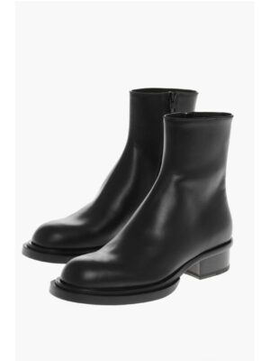 Alexander McQueen Leather Heeled Ankle Boots