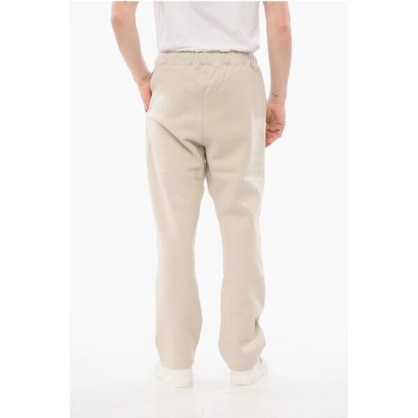 Fear Of God Solid Color Cotton Joggers with Contrasting Logo Patch - Image 2