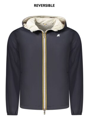 K-WAY Blue Recycled Nylon Men Jacket