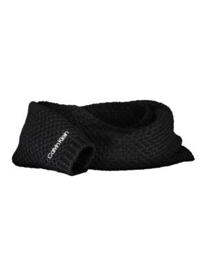 Calvin Klein Black Alpaca Wool Scarf