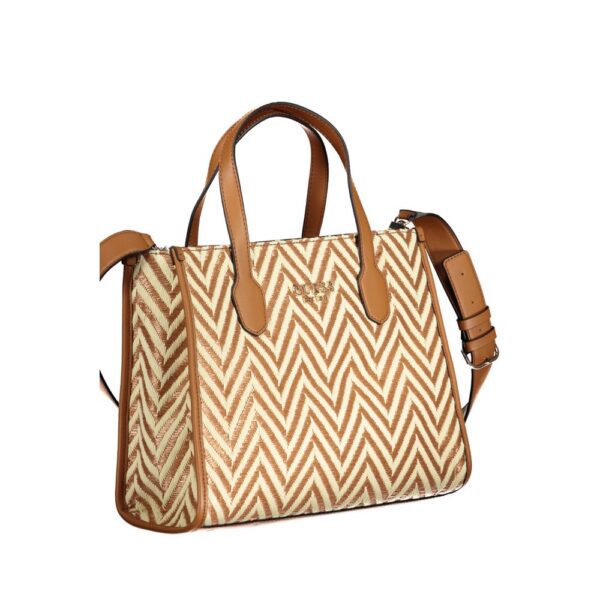 Guess Jeans Brown Cotton Handbag - Image 3