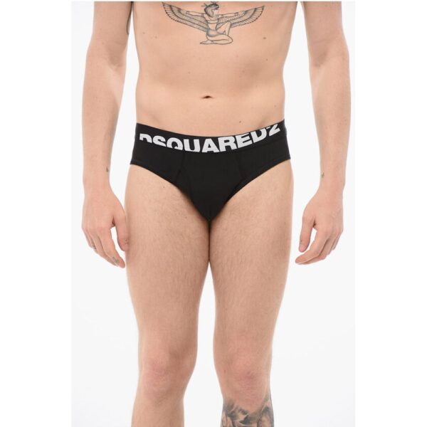 Dsquared² Cotton Slip With Logoed Waistband