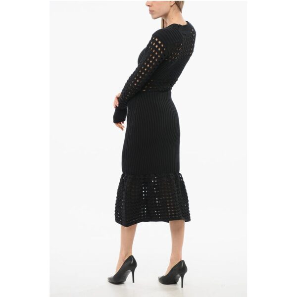 Alexander McQueen Openwork Knitted Trumpet Dress - Image 2