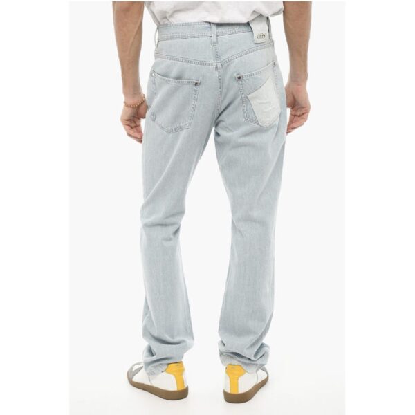 032c Light Wash Regular Fit Jeans with Metal Logo 20cm - Image 2