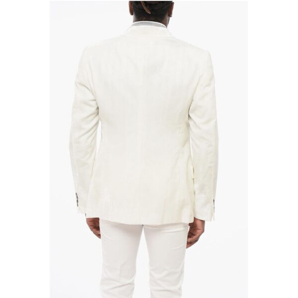 Armani EMPORIO Jacquard Velour Blazer with Peak Lapel - Image 2