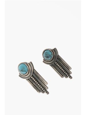 NOVE25 Silver SOLE e PIOGGIA Earrings with Central Stone