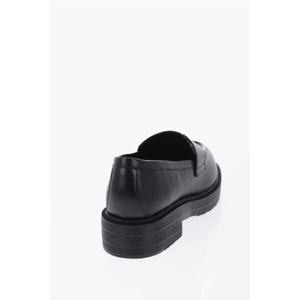 Moschino LOVE Leather Loafers with Heart-Shaped Detail - Image 2