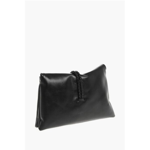 Bottega Veneta Leather Clutch with Woven Detail - Image 2
